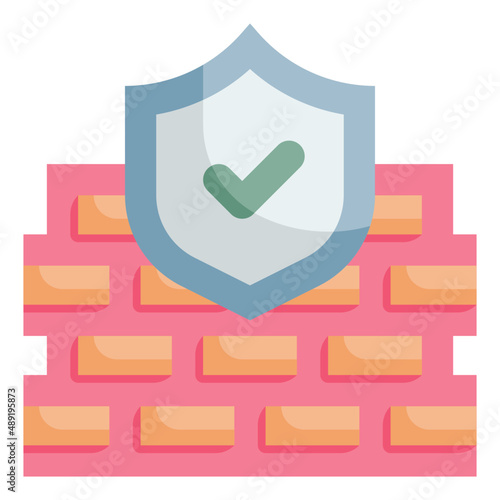 firewall flat icon