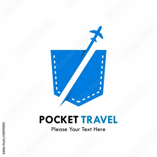 Pocket travel logo template illustration