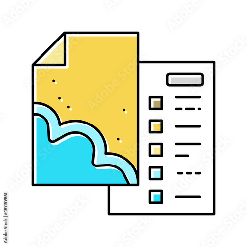 litmus paper with image color icon vector illustration