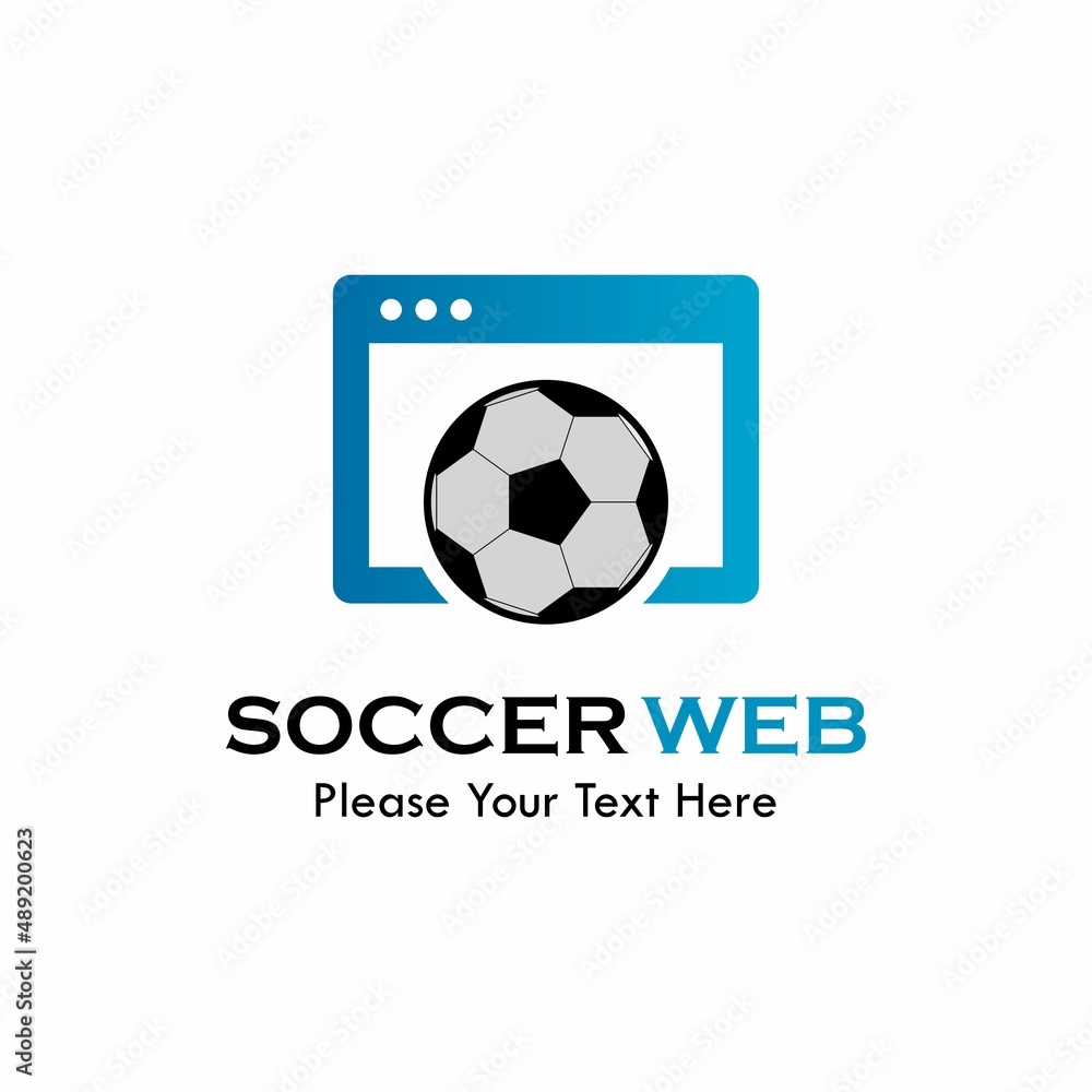 Soccer web logo template illustration