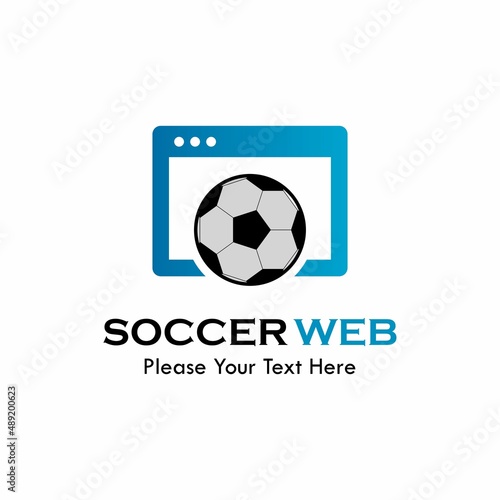 Soccer web logo template illustration