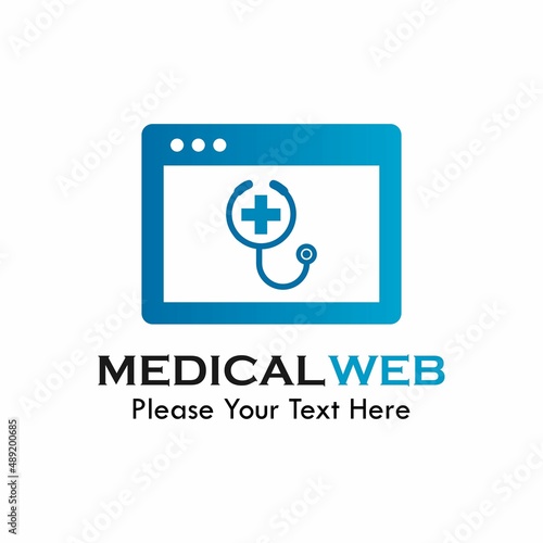Medical web logo template illustration