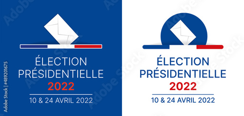 Bannière les élections présidentielles 2022 en France.