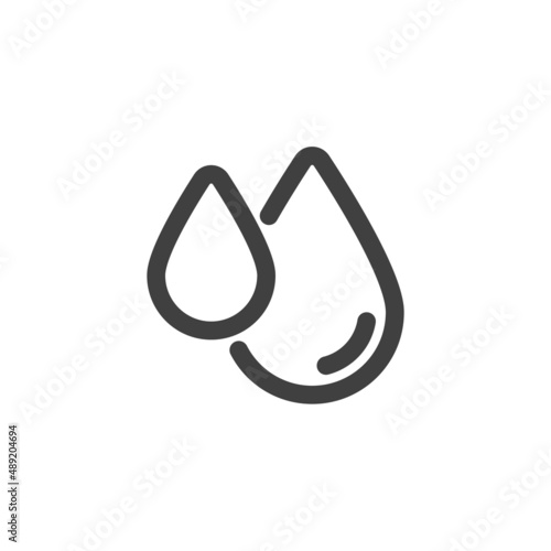 Rain drops line icon