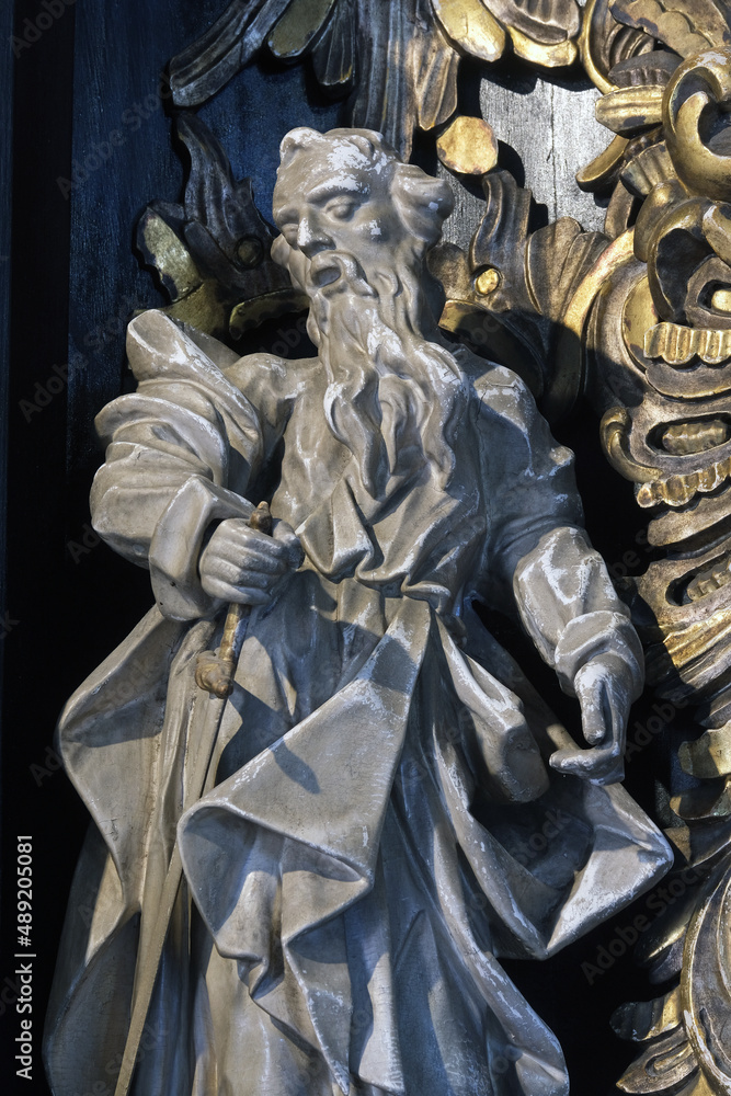Saint Paul, statue in the chapel of Our Lady of the Kamenita vrata (Stone Gate) in Zagreb, Croatia Saint Paul, statue in the chapel of Our Lady of the Kamenita vrata (Stone Gate) in Zagreb, Croatia