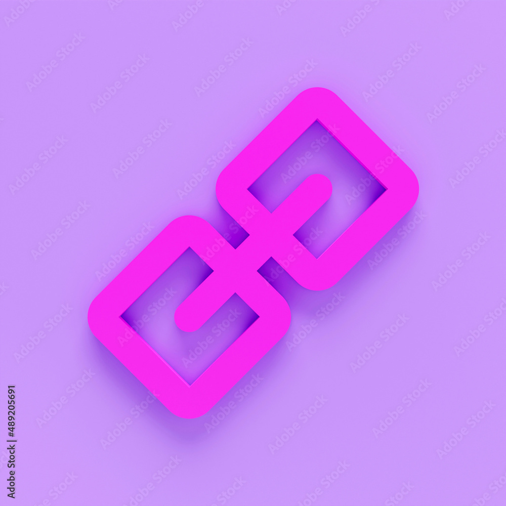 Blockchain link sign 3D cartoon symbol. Internet technology chain security business network concept illustration Blockchain link sign 3D cartoon symbol. Internet technology chain security business network concept illustration