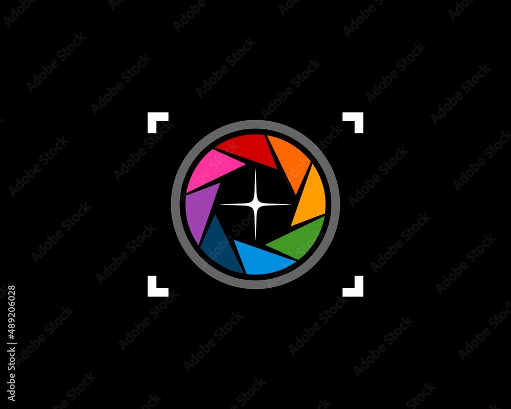 Camera lens with star in the middle Camera lens with star in the middle
