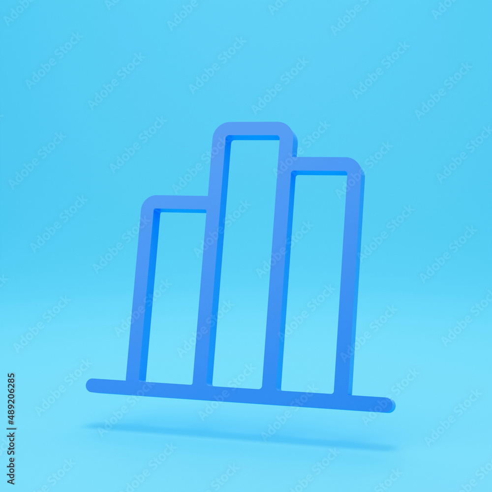 3d render of stat bar icon. Thin linear stat outline icon isolated on colour background. Line stat sign, symbol for web and mobile.3d illustration 3d render of stat bar icon. Thin linear stat outline icon isolated on colour background. Line stat sign, symbol for web and mobile.3d illustration