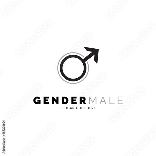 Gender Male Icon Vector Logo Template Illustration Design