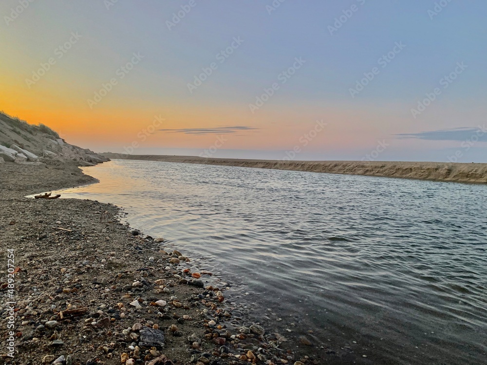 Obraz premium Coucher de soleil sur la plage 