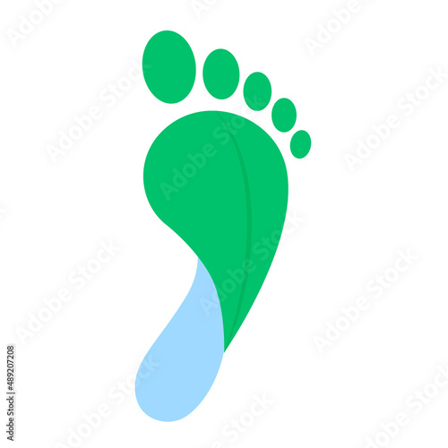 Footprint. Eco friendly vector icon design. Zero emissions, carbon neutral