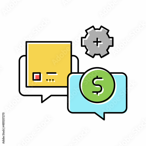 procurement process color icon vector illustration