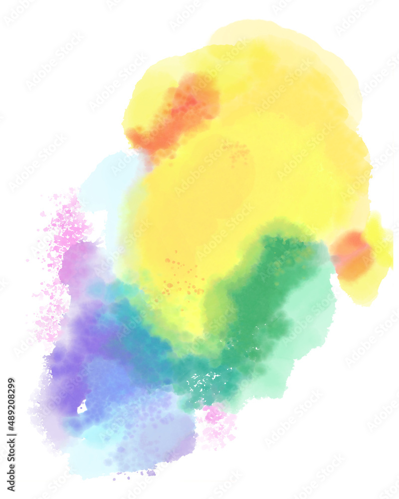 abstract background in the form of spots with overflowing colors
