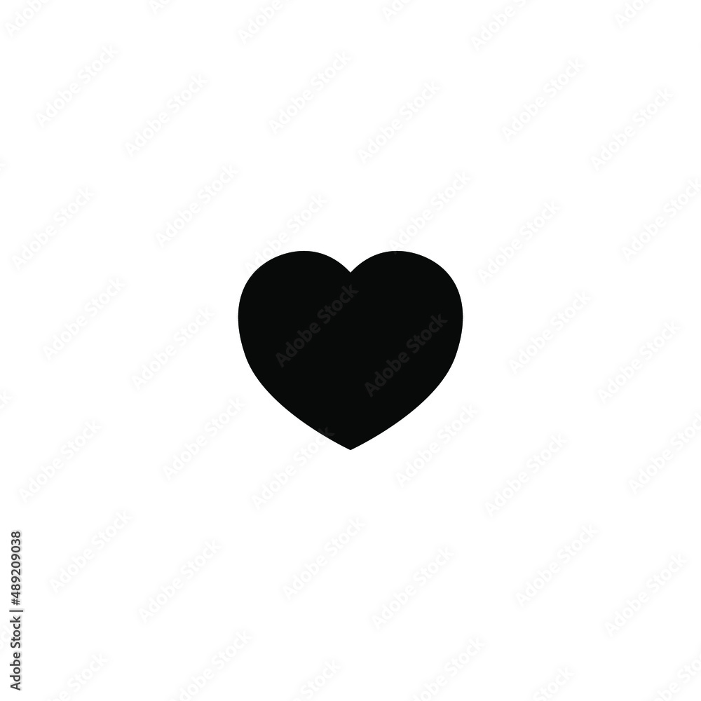 vector icon : simple heart shaped sign on white background vector icon : simple heart shaped sign on white background