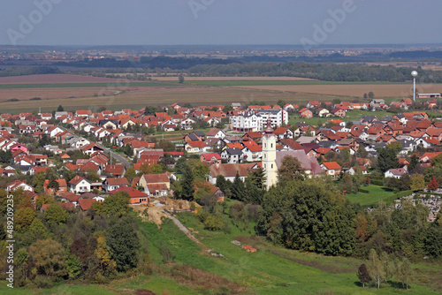 The town of Garesnica located on the eastern slopes of Moslavacka gora photo