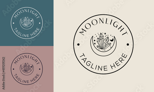 Set of simple moon icons. Outline stroke object. Linear signs pack. Perfect for your website design, logo, app, UI. Vector Editable