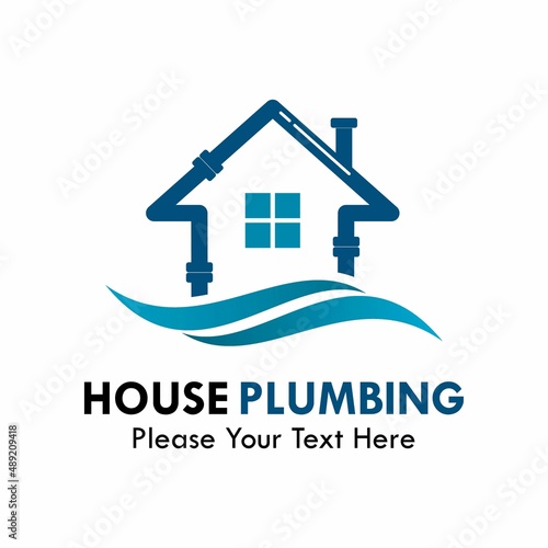House plumbing logo template illustration