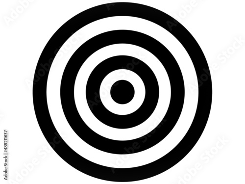 black and white target, shooting target, illustration image