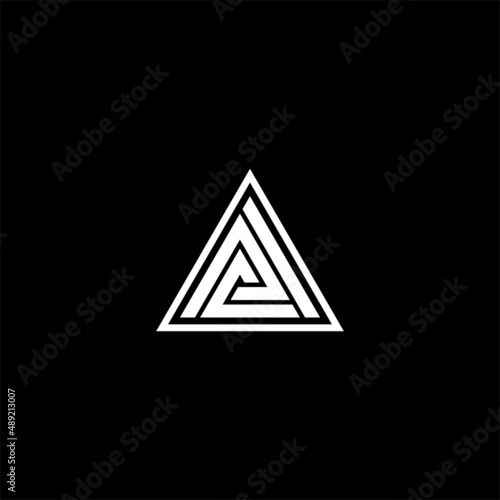 Simple Triangle ACI Letter Logo Design Idea photo