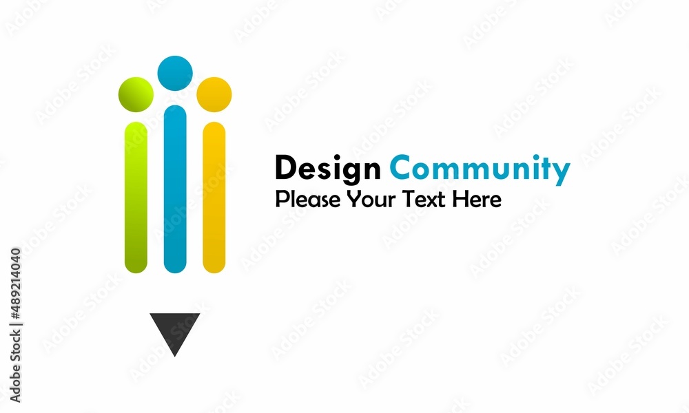 Design community logo template illustration Design community logo template illustration