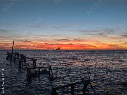 sunset at the pier