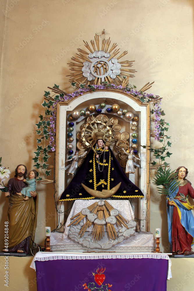 Altar of Our Lady of Moravia in the parish Church of St. Margaret in Dubrava, Croatia