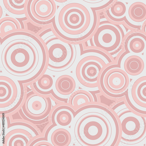 seamless pattern with pink circles vintage