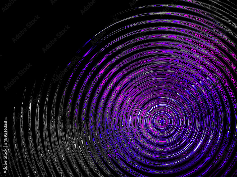 abstract structure with purple swirl