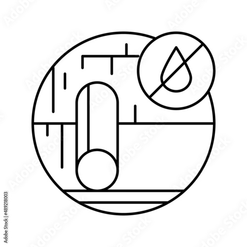 roof underlayment line icon vector illustration