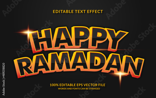 Happy Ramadan Kareem Editable text effect