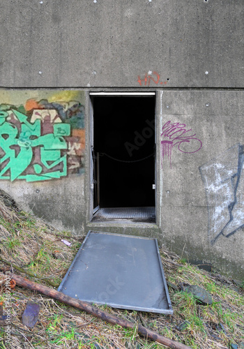 Brückenpfeiler Rahmede Talbrücke von innen - marode Brücke wird abgerissen photo