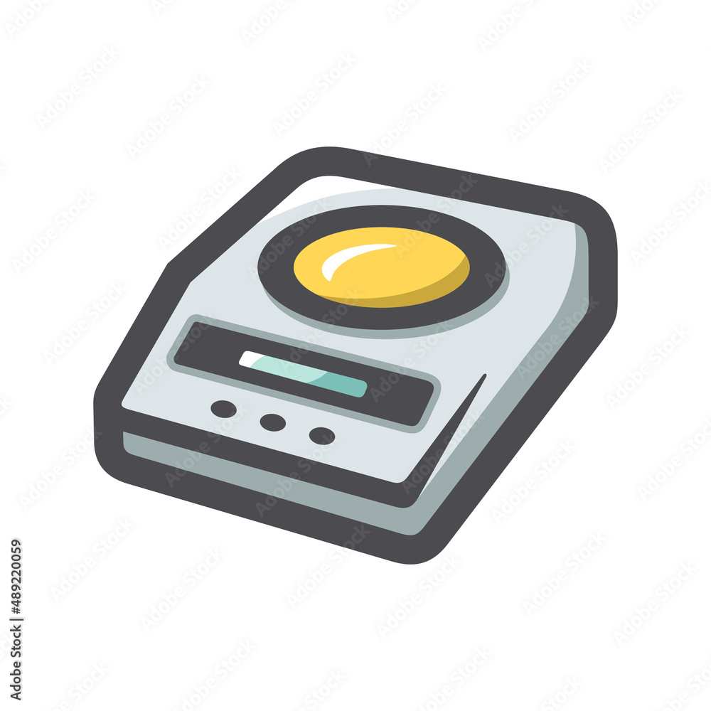 Fototapeta premium Scales for fitness Vector icon Cartoon illustration.