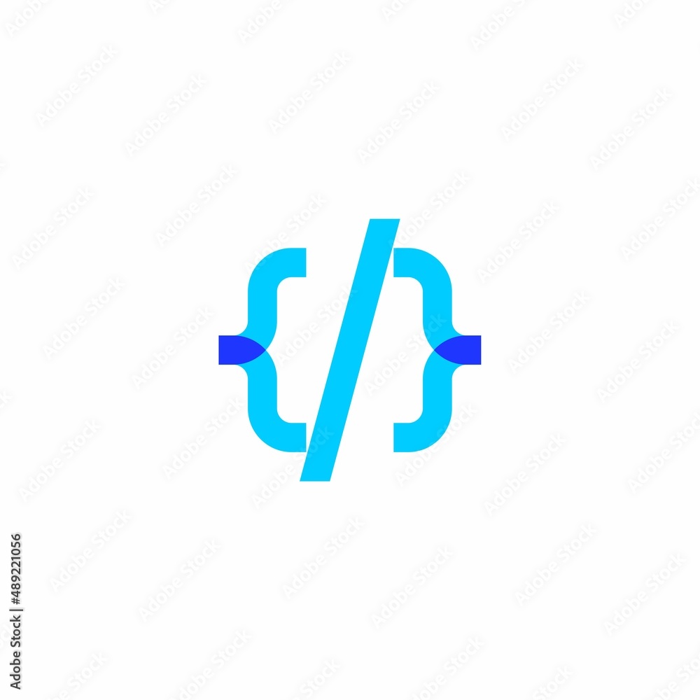 Coding logo design. coding icon, logo design template Stock Vector ...
