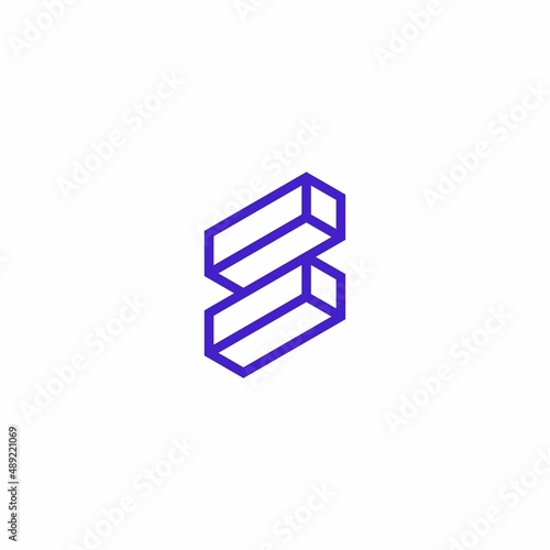 Letter S logo. Icon design. Template elements. Geometric abstract logos