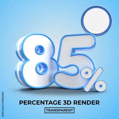 3D 85 percentage for discount sale element blue color