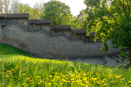 Backyard and the amphitheatre of the Stoeberlein Tower in Rothenburg ob der Tauber, Germany photo