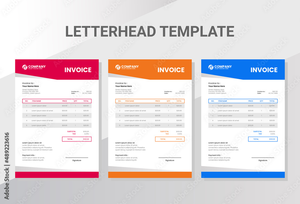 Modern and clean invoice template