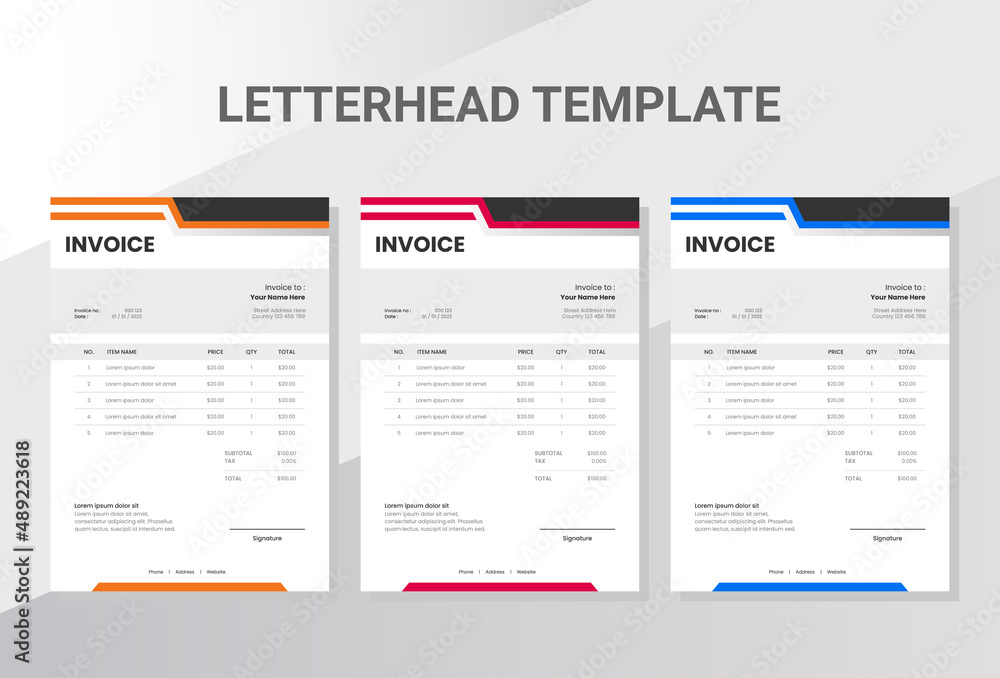 Modern and clean invoice template Modern and clean invoice template
