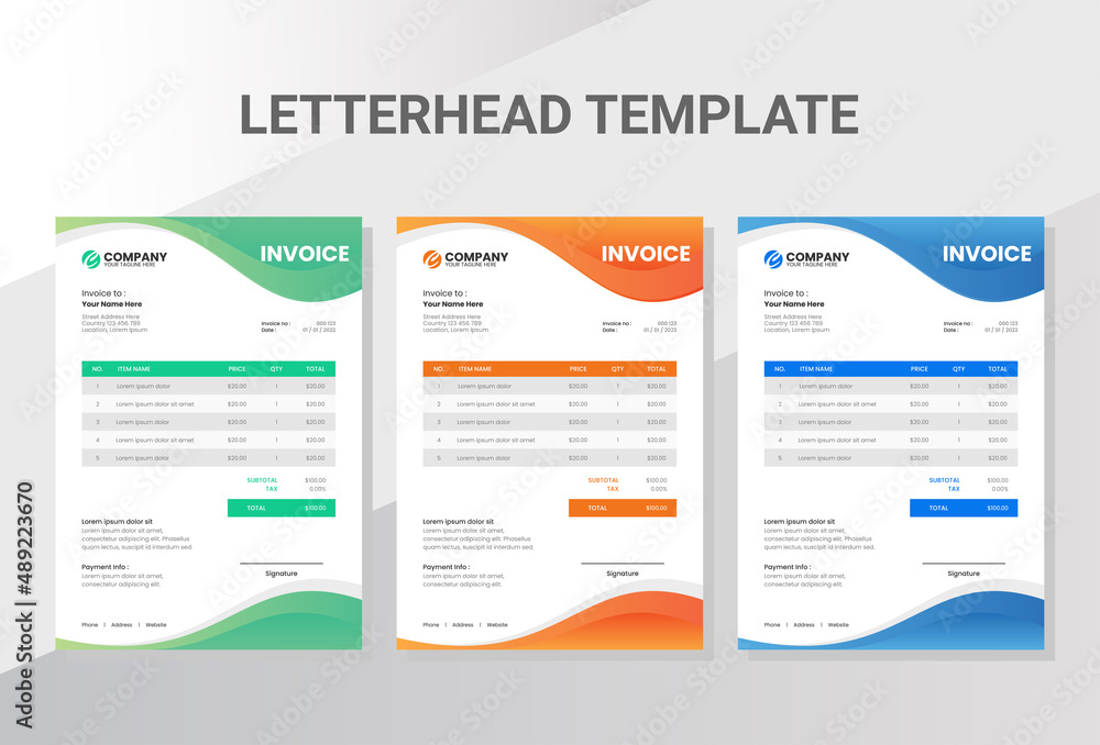 Modern and clean invoice template Modern and clean invoice template