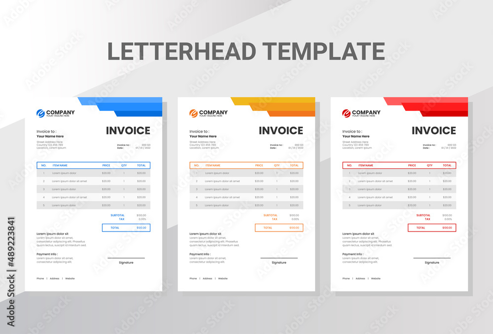 Modern and clean invoice template Modern and clean invoice template