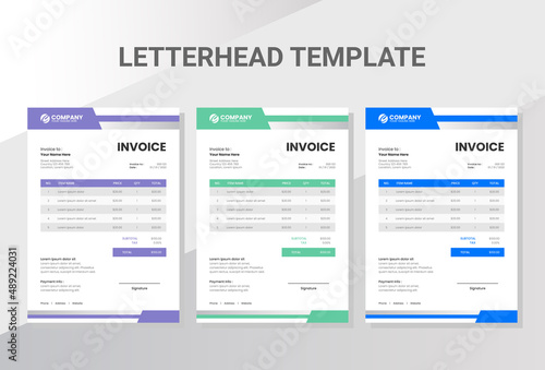 Business company invoice template