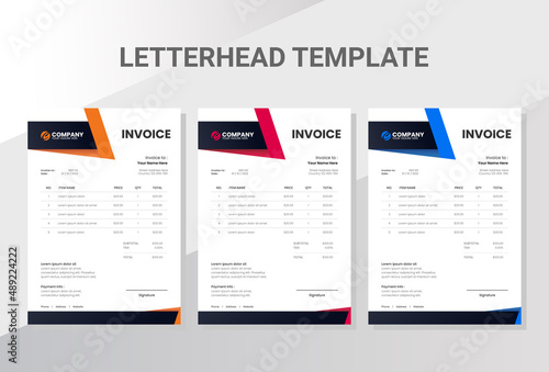 Business company invoice template