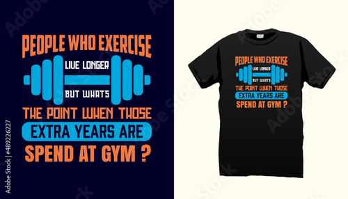 Gym T-shirt design vector file