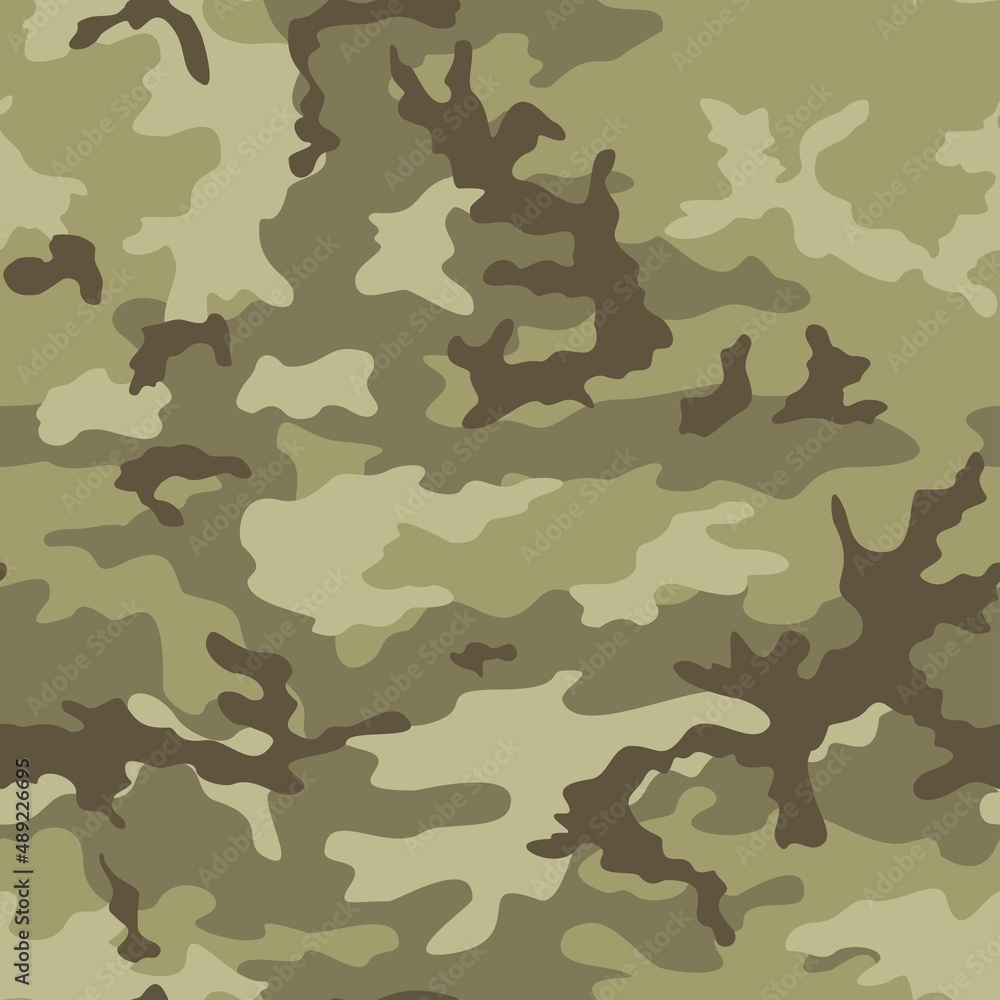 Fototapeta premium Abstract camouflage vector texture, light green pattern, military texture. Disguise