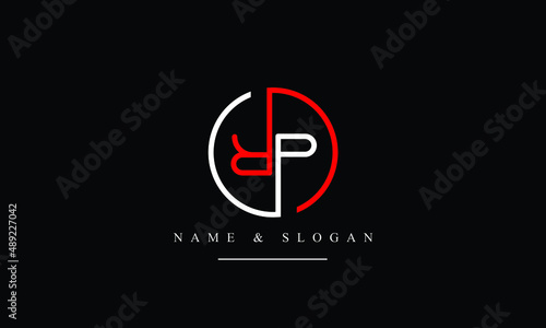 RP, PR, R, P abstract letters logo monogram