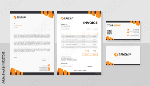 Modern set of stationery business pack