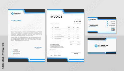 Modern set of stationery business pack