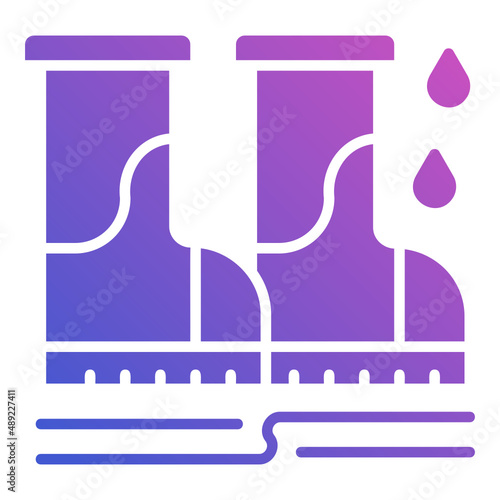 Rain boots flat gradient icon. Can be used for digital product, presentation, print design and more.