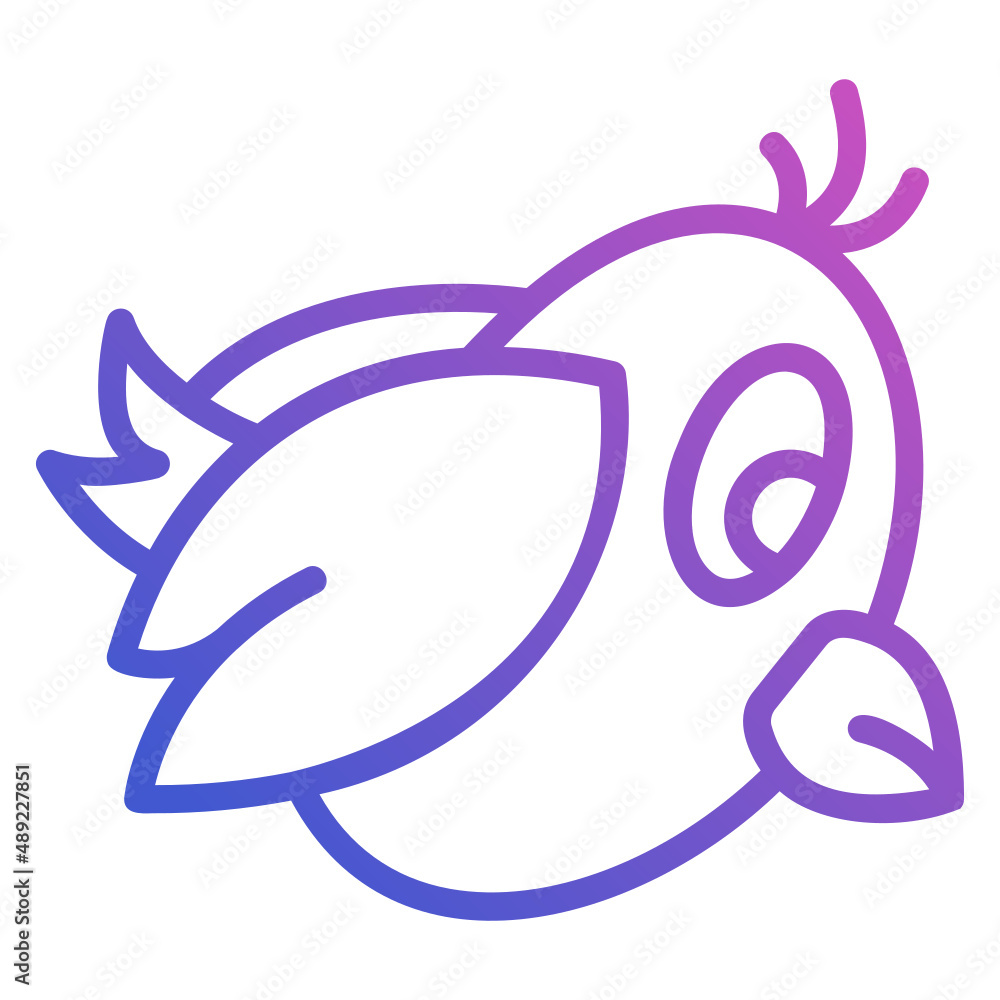 Fototapeta premium Bird line gradient icon. Can be used for digital product, presentation, print design and more.