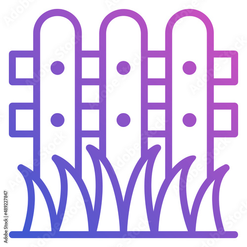 Fence line gradient icon. Can be used for digital product, presentation, print design and more.